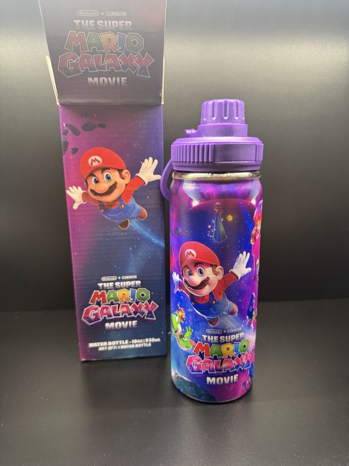 RARE PROMO Mario Galaxy Movie Water Bottle - Never released for retail