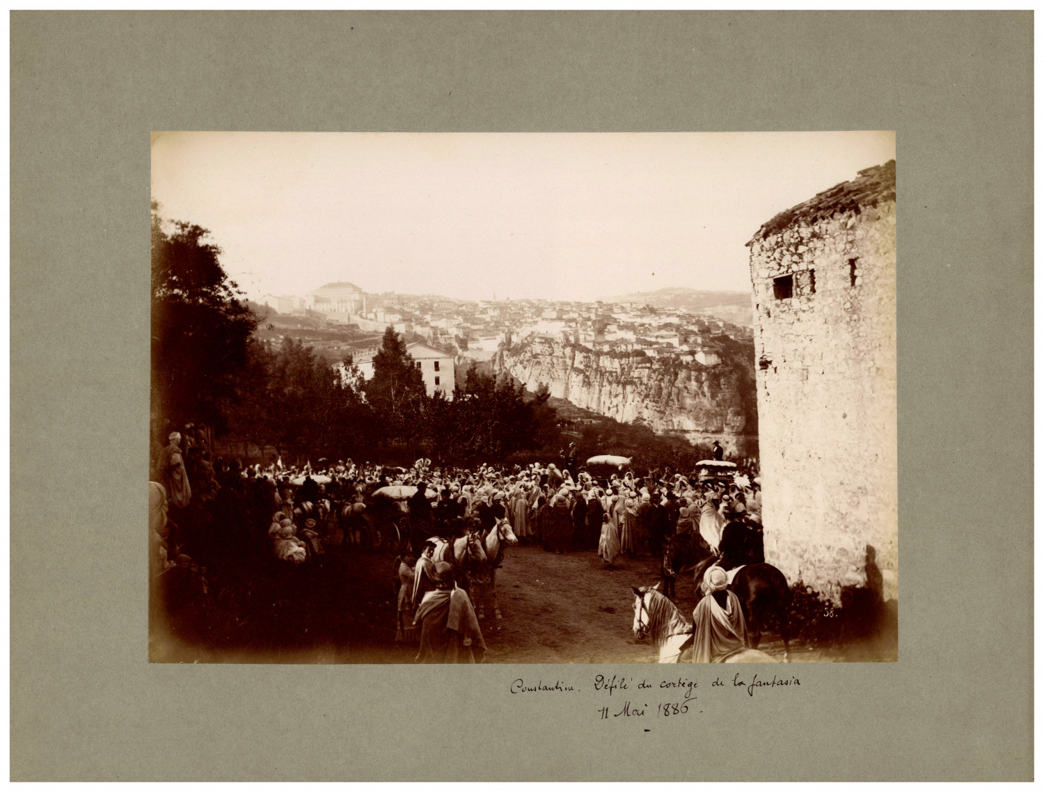 Algeria, Constantine, Fantasia Procession Parade Vintage Print, Print 