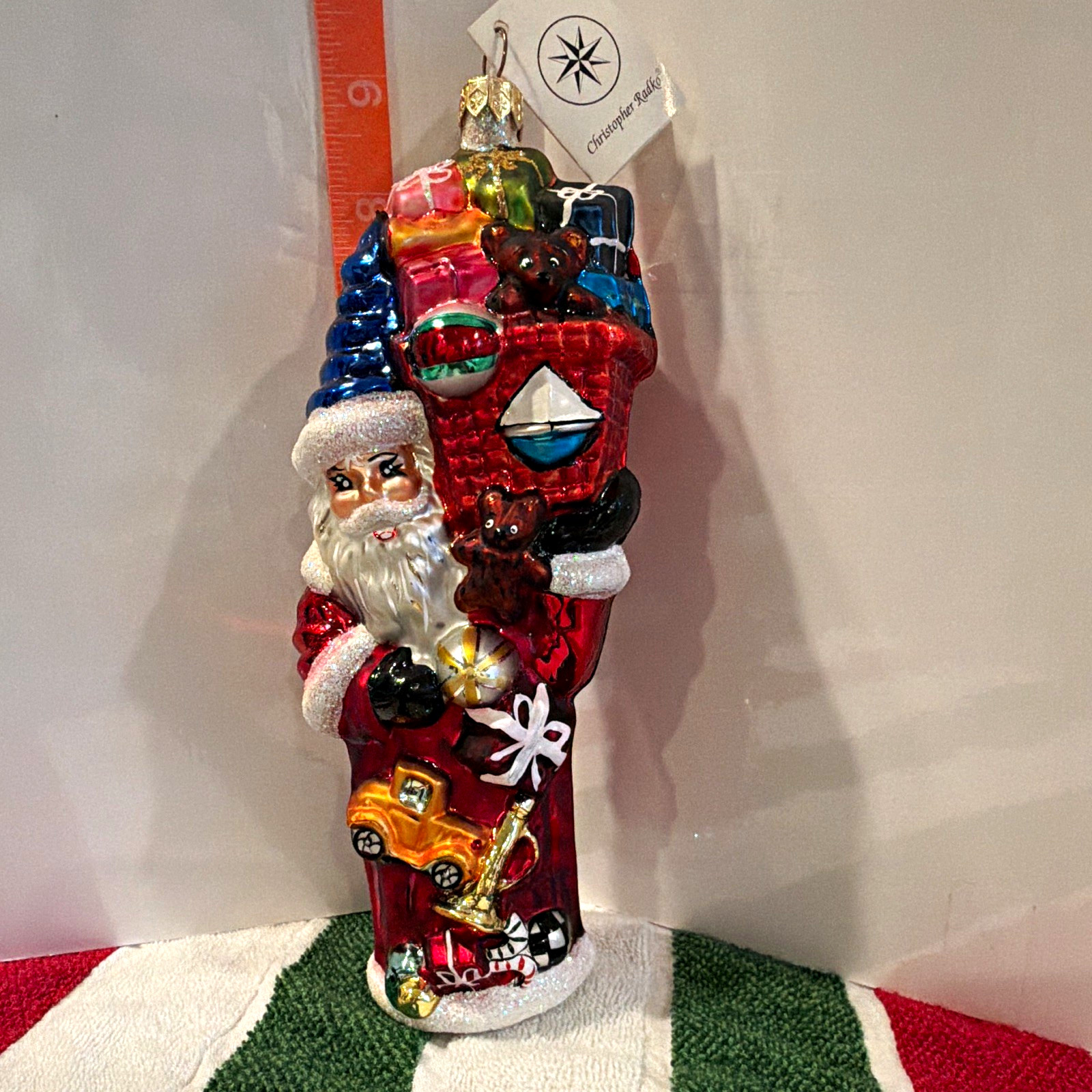 NOS Vintage 1996 Christopher Radko TOYS FOR ALL Santa Glass Ornament 96-153-0 NOS Vintage 1996 Christopher Radko TOYS FOR ALL Santa Glass Ornament 96-153-0