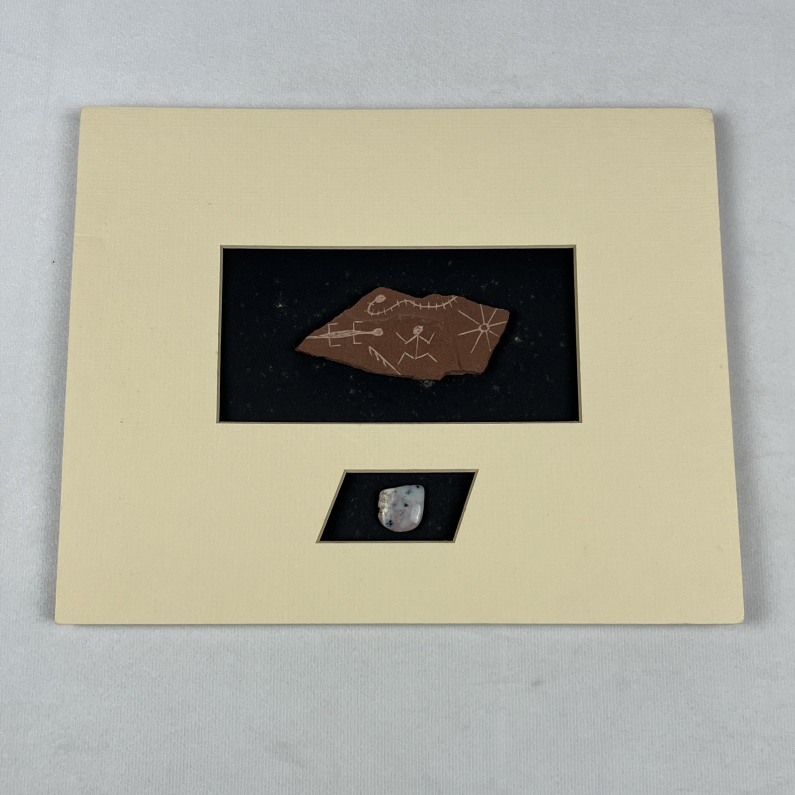 Signed Larry Beck Native American Petroglyph Wall Art Rock