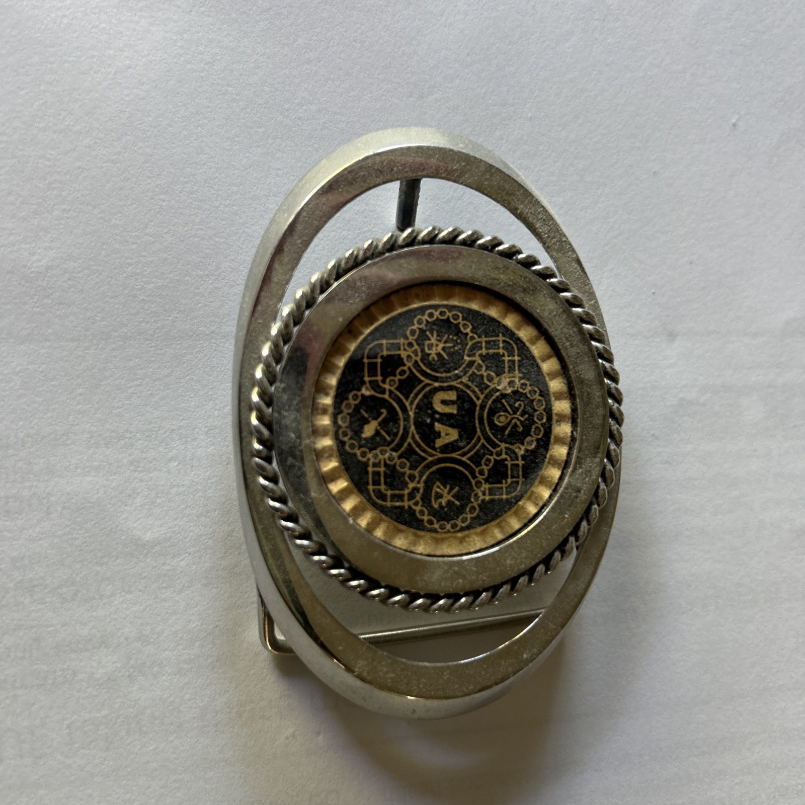VTG UA Logo Belt Buckle Plumbers Pipefitters Steamfitters HVAC