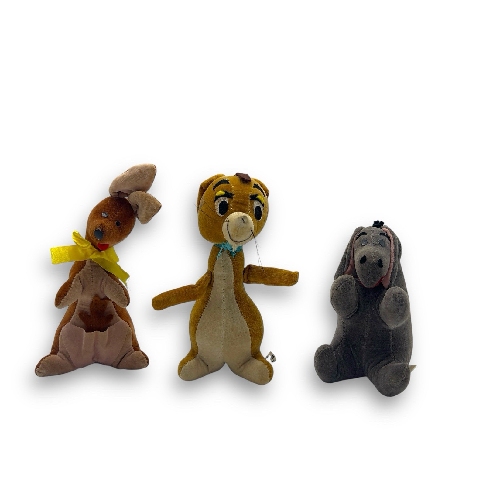 VTG 1966 GUND Winnie the Pooh Velveteen Character Toys Eeyore Kanga Rabbit VTG 1966 GUND Winnie the Pooh Velveteen Character Toys Eeyore Kanga Rabbit