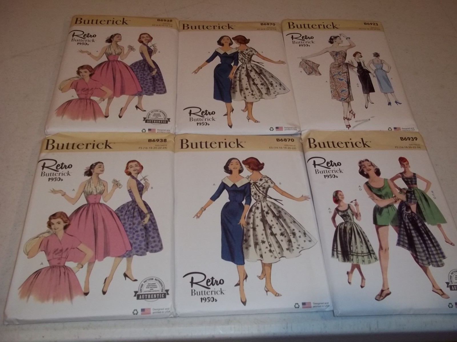 13 Ct NEW Butterick UNCUT Retro 1950's Women's Sewing Patterns For Sale