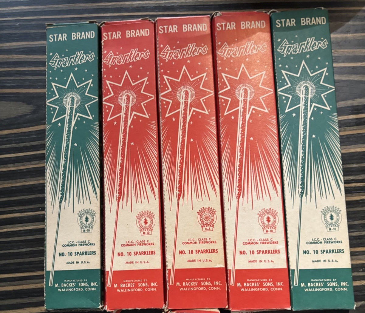 Vintage 1940's 50's  STAR BRAND Sparklers Boxes box ONLY Lot of 5