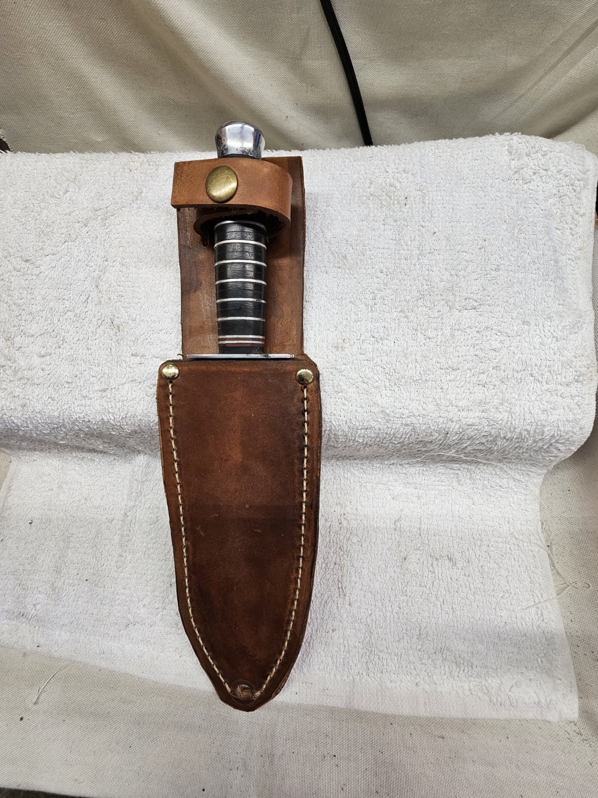SHERIFF KNIFE Solingen Germany Fixed Blade Knife 10.5” Original Era