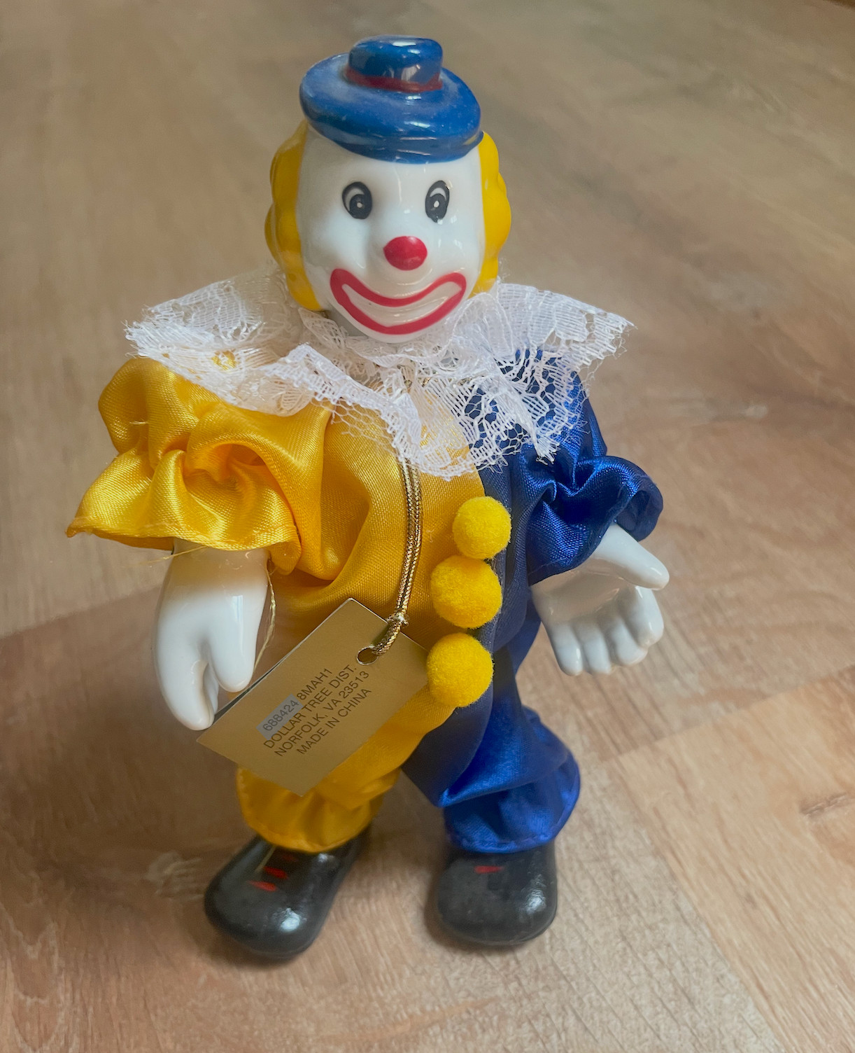 Vintage K’s Collection Clown 7” Doll Vintage from Dollar Tree with Tag