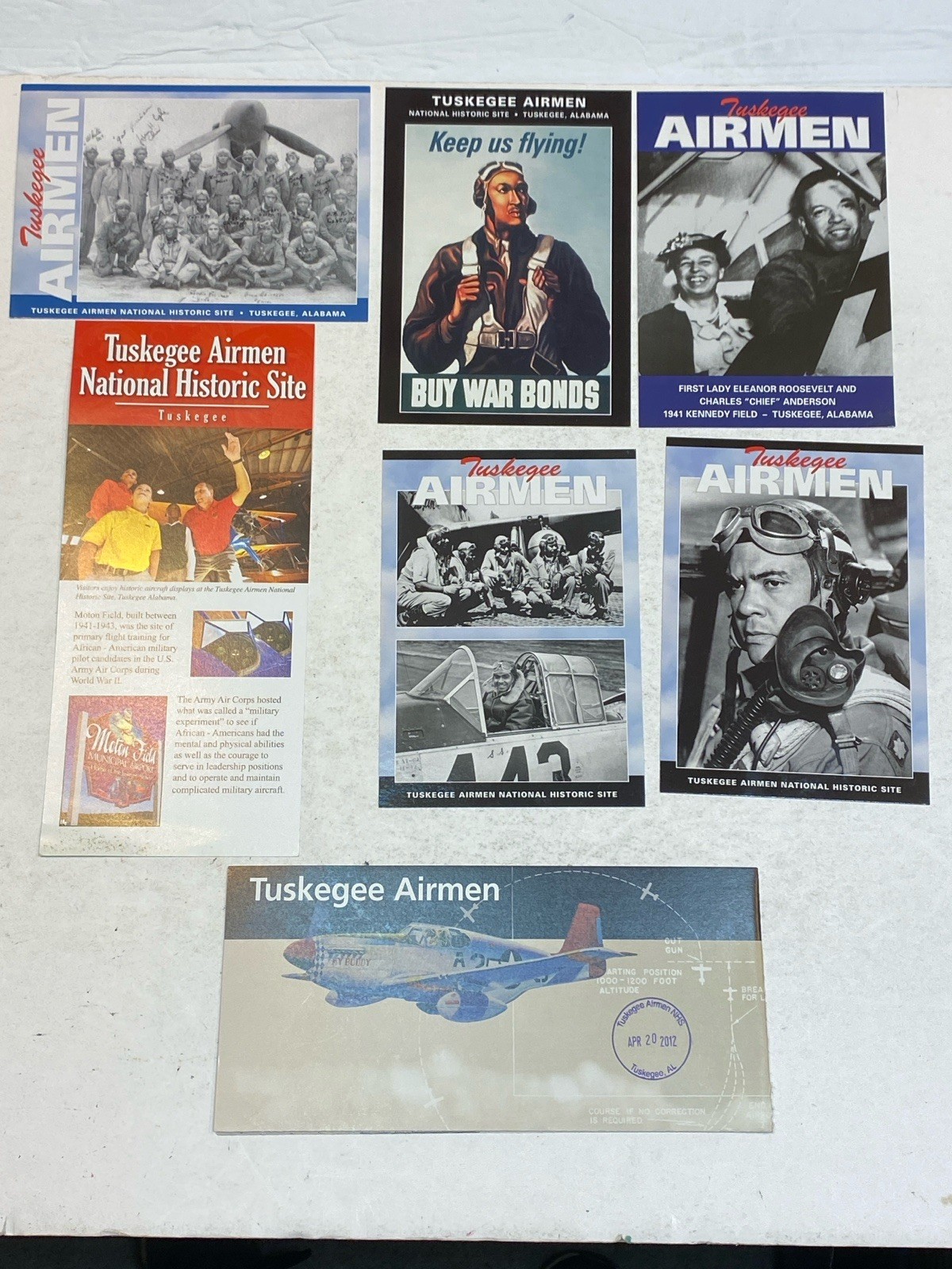The Tuskegee Airmen Postcard Brochures Lot National Historic Site Park Service