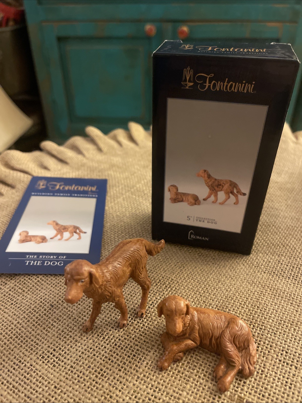 Fontanini, The Centennial Collection THE DOG w/box and card 54028 Fontanini, The Centennial Collection THE DOG w/box and card 54028