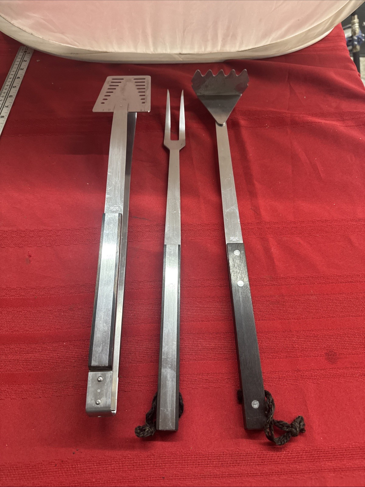 Vintage Vernco Stainless Steel Utensils For Grill MCM Kitchen Outdoor Japan
