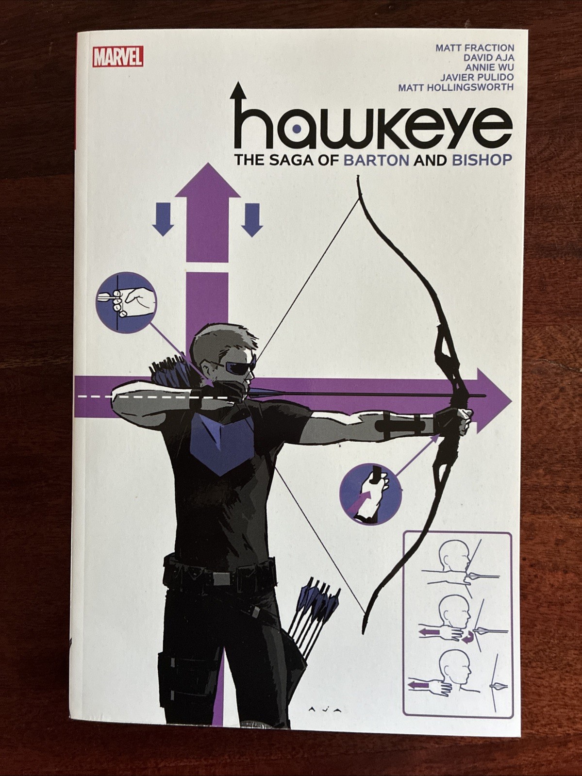 Hawkeye: The Saga of Barton and Bishop TPB by Matt Fraction Aja Cover