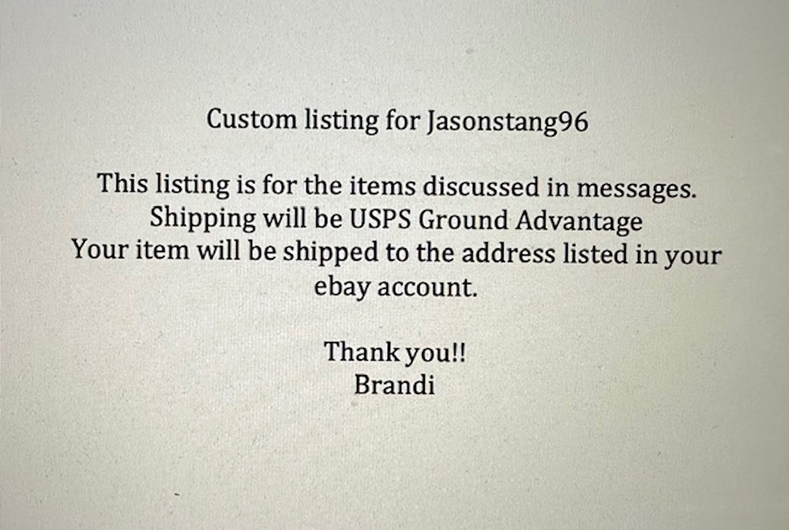 CUSTOM LISTING FOR JASONSTANG96