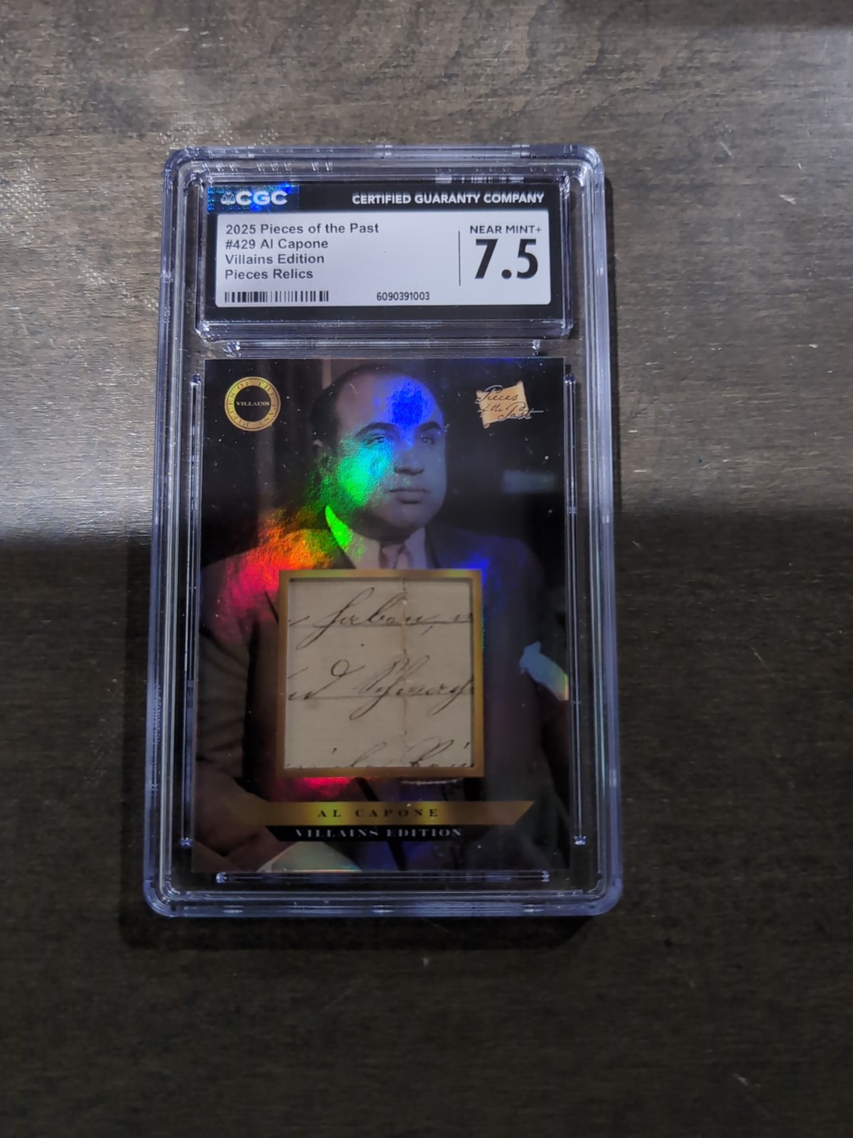 2025 Pieces of the Past Villains Edition #429 Al Capone handwritten relic