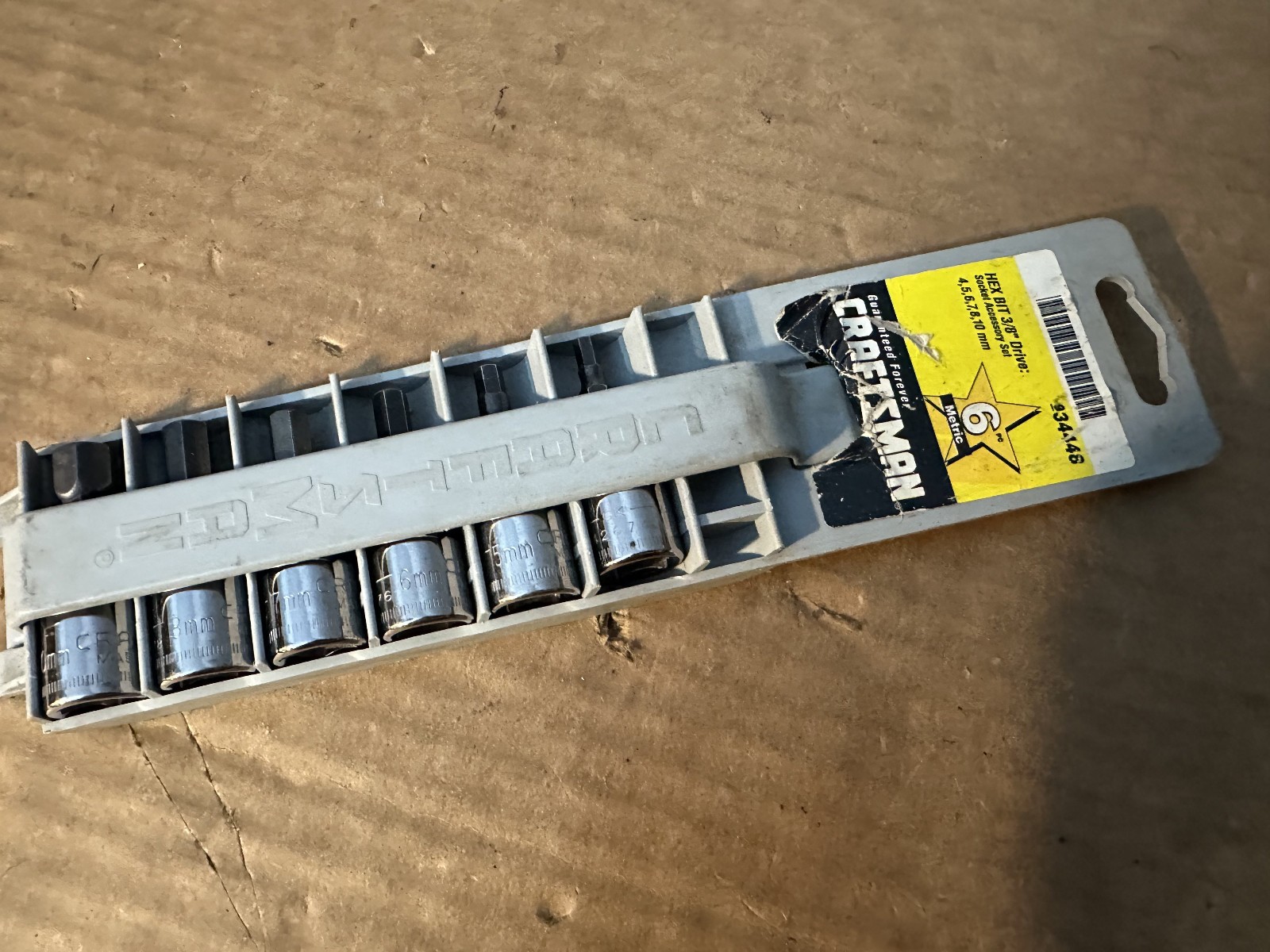 VINTAGE CRAFTSMAN 6 PIECE METRIC HEX BIT SET 3/8\ VINTAGE CRAFTSMAN 6 PIECE METRIC HEX BIT SET 3/8\