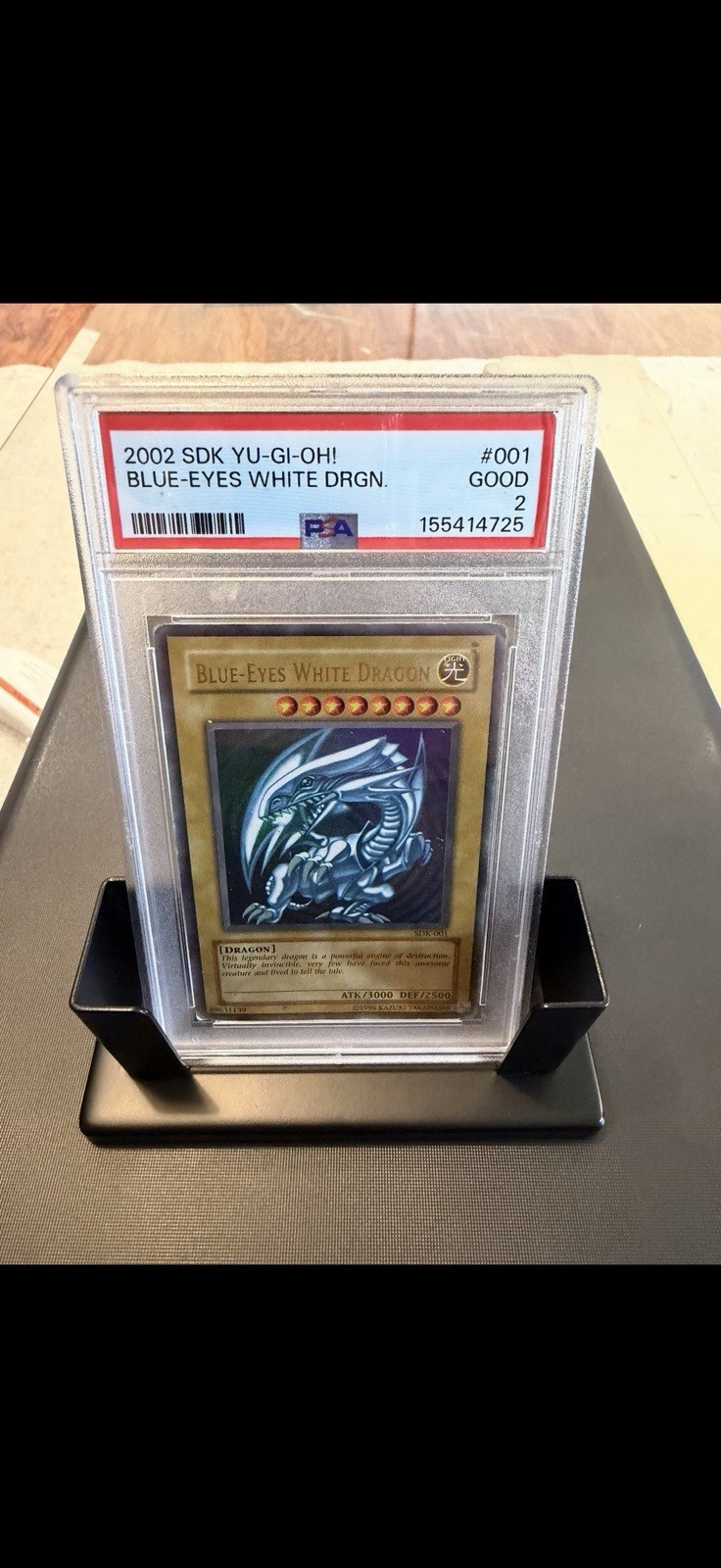 Konami 2002 Yu-Gi-Oh SDK Blue-Eyes White Dragon #001 PSA Graded 155414725