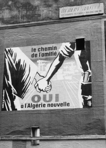 Poster For Yes To Algeria Referendum In France On Decembre 1960 Old Photo