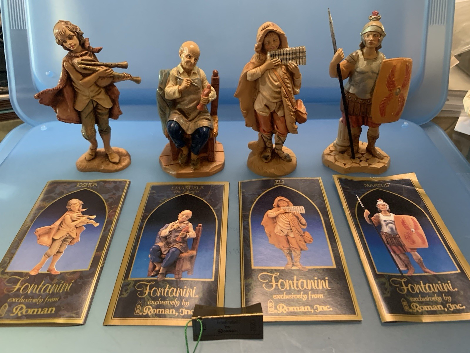 Lot Of 4 Fontanini Italian Made 5” Figurines; Eli, Marcus, Joshua And Emanuel Lot Of 4 Fontanini Italian Made 5” Figurines; Eli, Marcus, Joshua And Emanuel