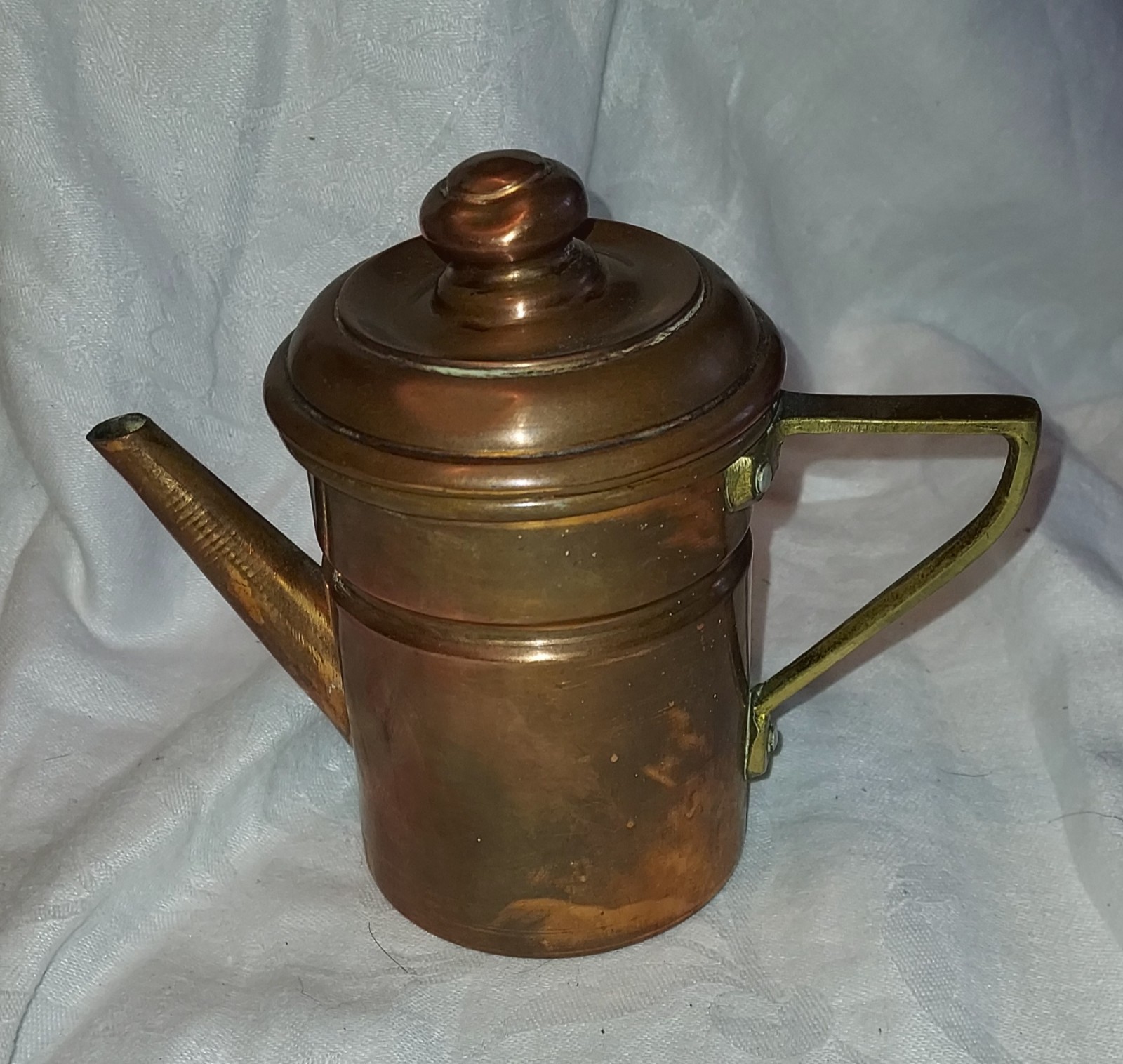 Vintage Teapot Copper with Brass Handle Jenzo Italy 300ml Full Capacity