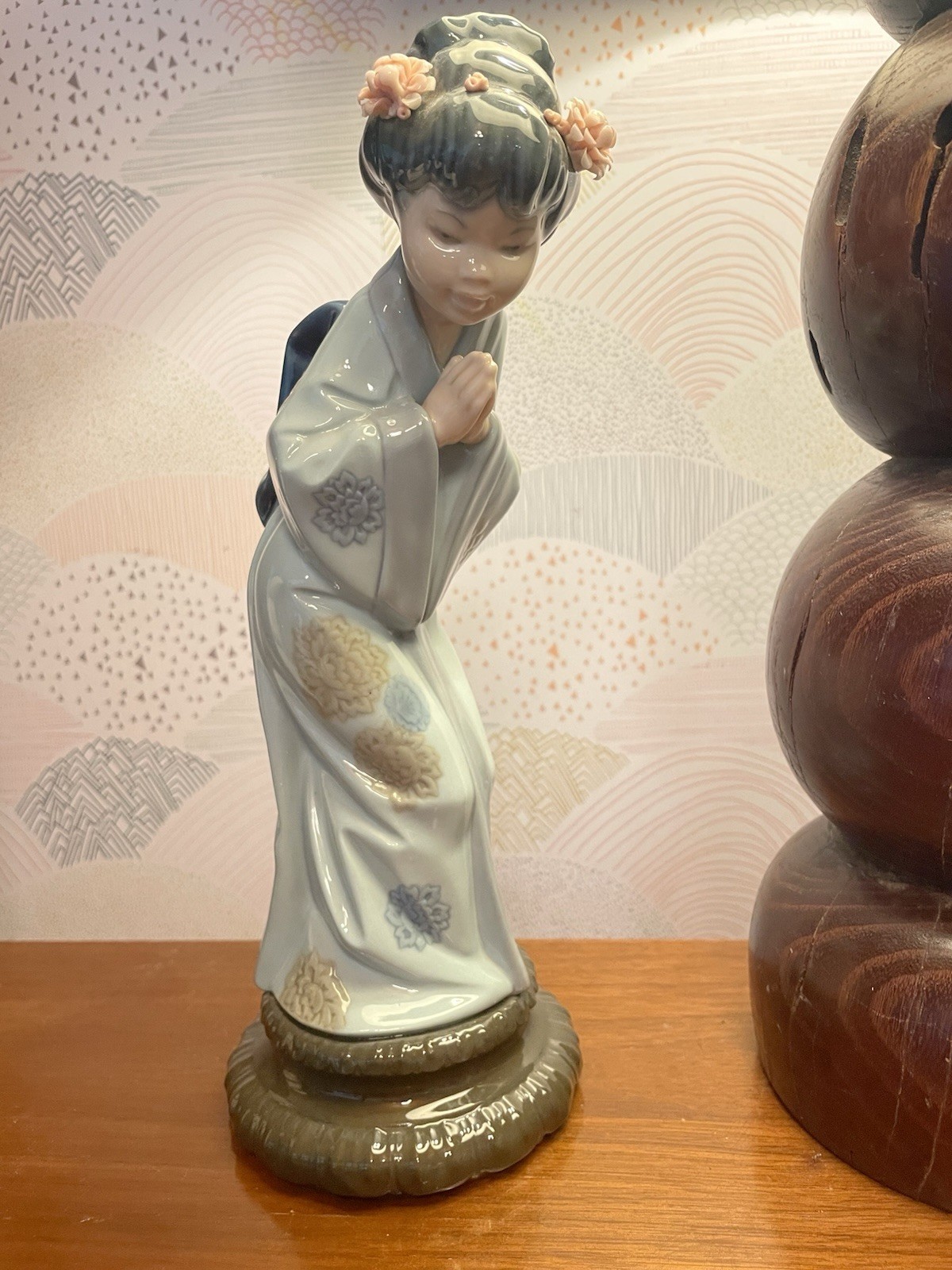 Lladro 4989 Sayonara Porcelain Figurine Japanese Girl Geisha Retired