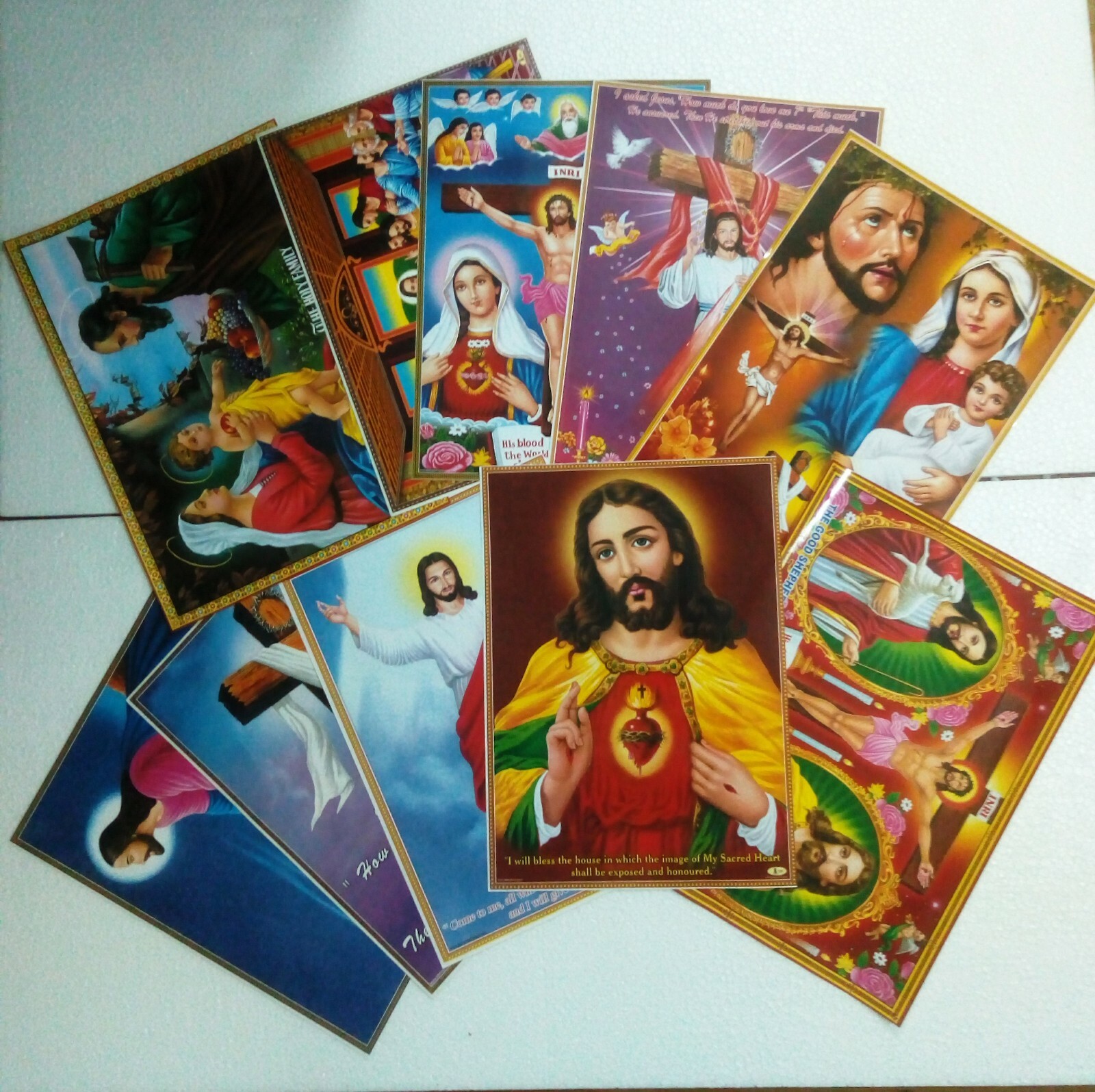 10Pc Jesus Christ Mother Mary Holy Cross POSTer God Christian India 15