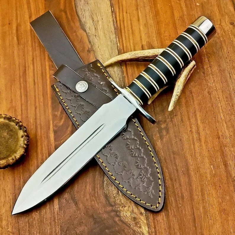 Handmade D2 Steel Hunting Dagger Knife Buffalo Horn Handle Handmade D2 Steel Hunting Dagger Knife Buffalo Horn Handle
