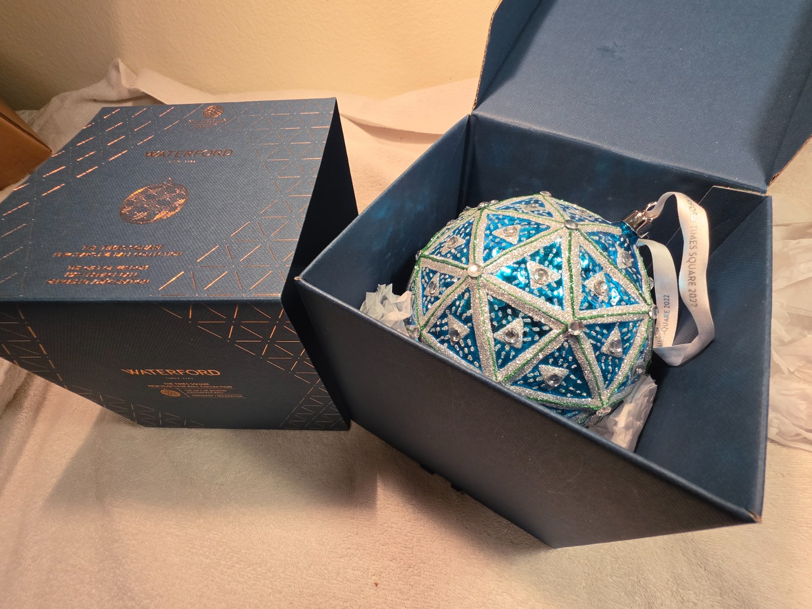 Waterford Crystal 2022 Times Square Masterpiece Gift of Wisdom Ball Ornament