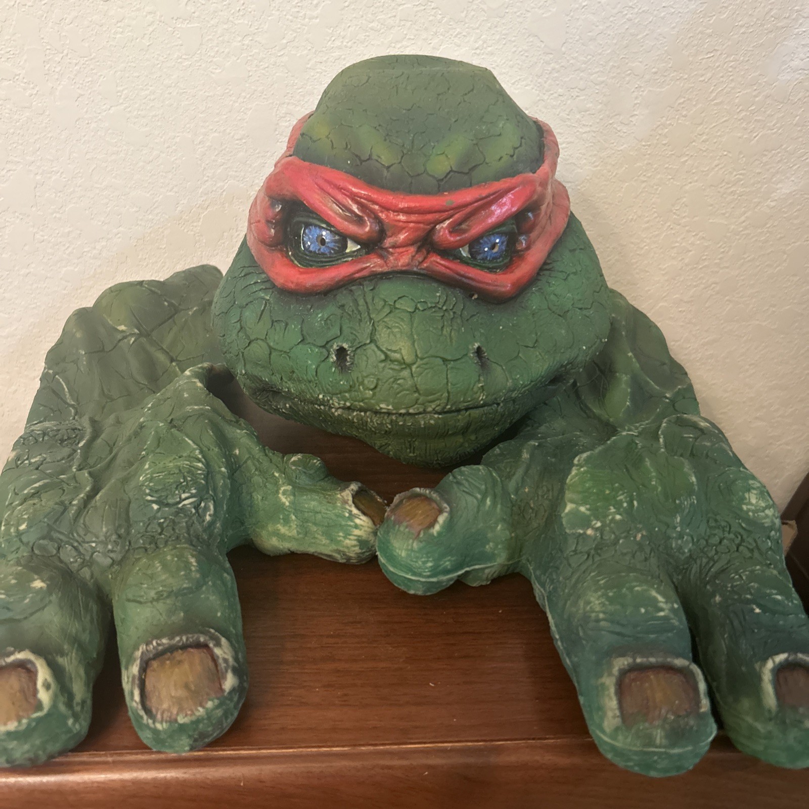 Custom TMNT Raphael Costume Head & Hands Rubber Prop Ninja Turtles OOAK