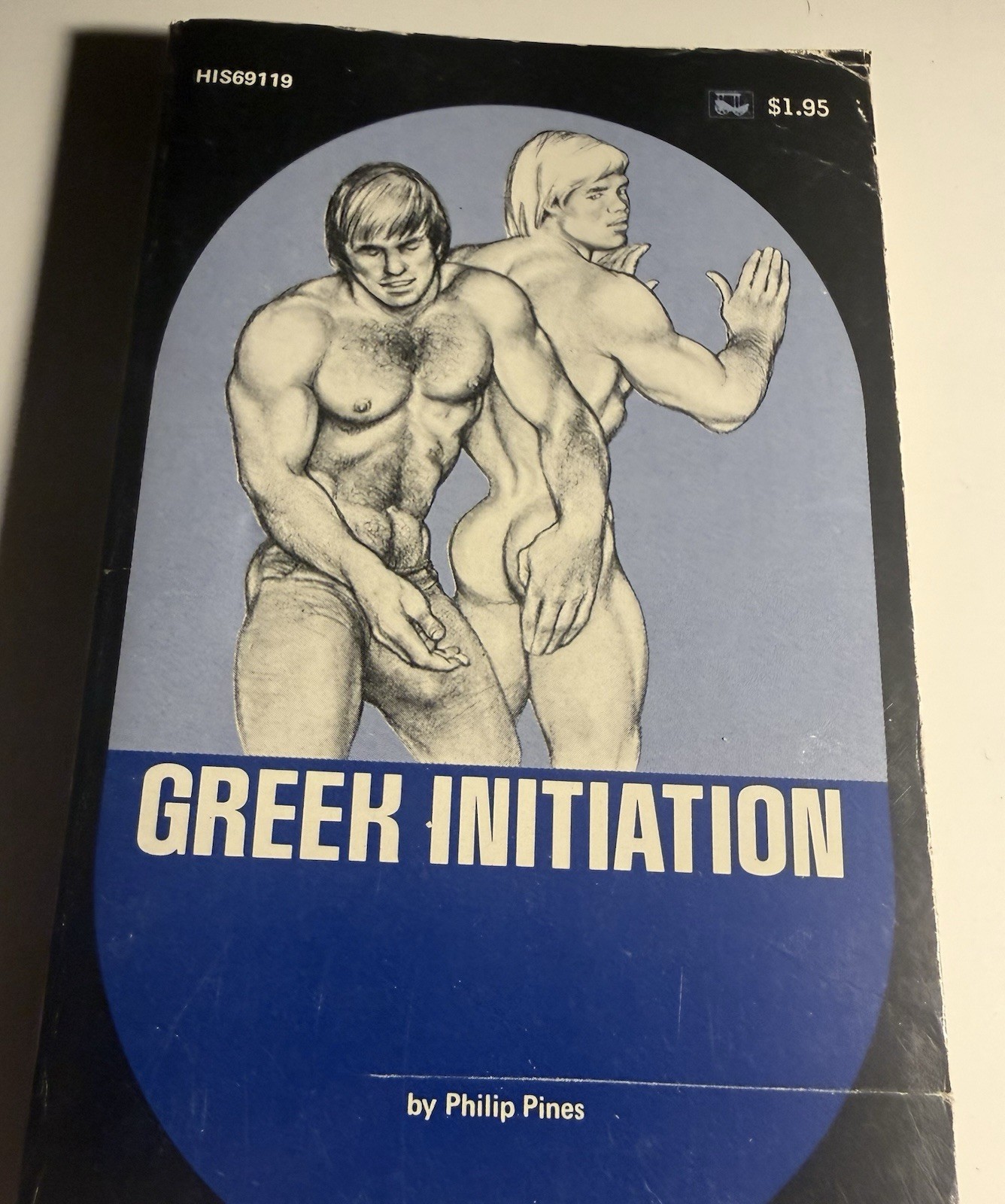 GREEK INITIATION 1974 PHILIP PINES-SURREY HIS69  VTG PULP NOVEL GAY INTRST NICE