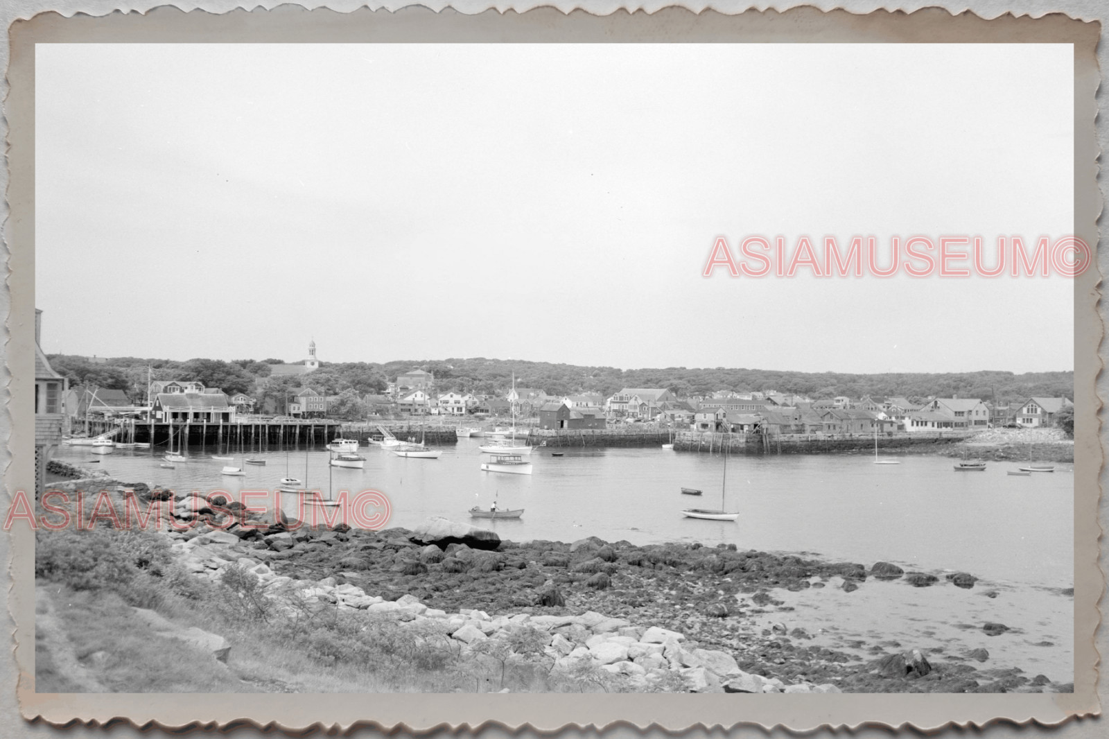 50s ROCKPORT ARANSAS TEXAS AMERICA HARBOR PORT OLD VINTAGE USA Photograph 8103