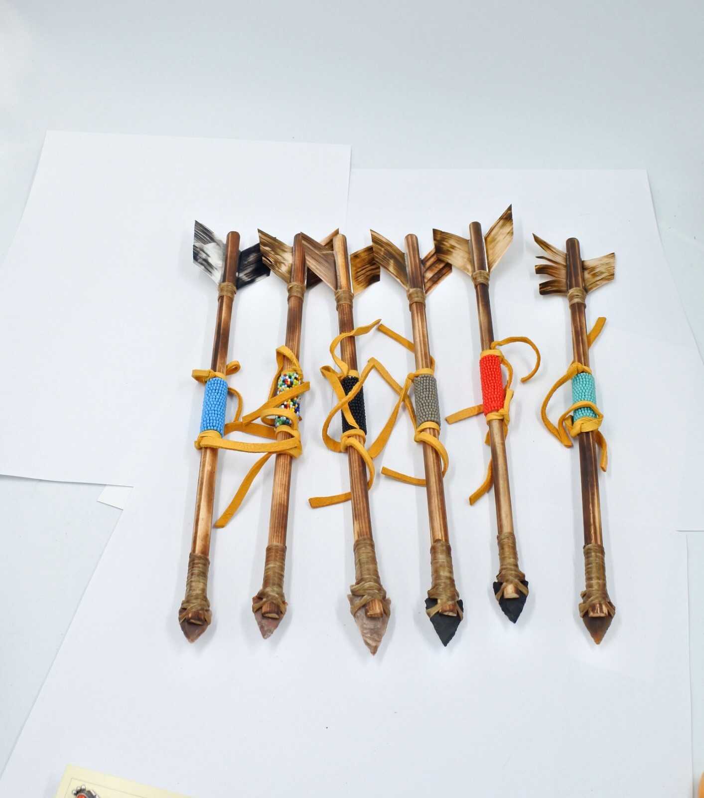 Mini Arrow Navajo Handmade Beaded 11 Inches Longs Set of 6 arrow Home Decor