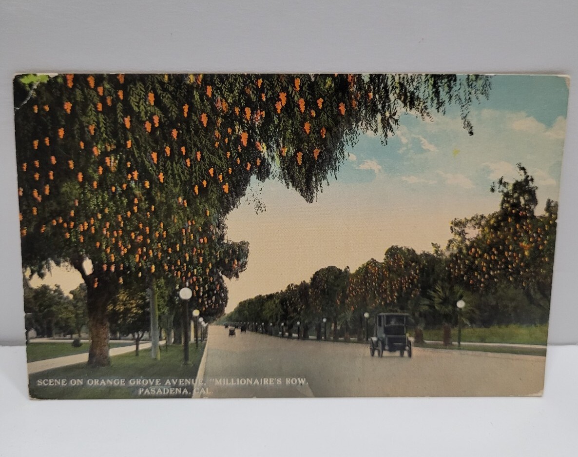 Vintage Unused Postcard, Millionaire\'s Row, Orange Ave, Pasadena, California Vintage Unused Postcard, Millionaire\'s Row, Orange Ave, Pasadena, California