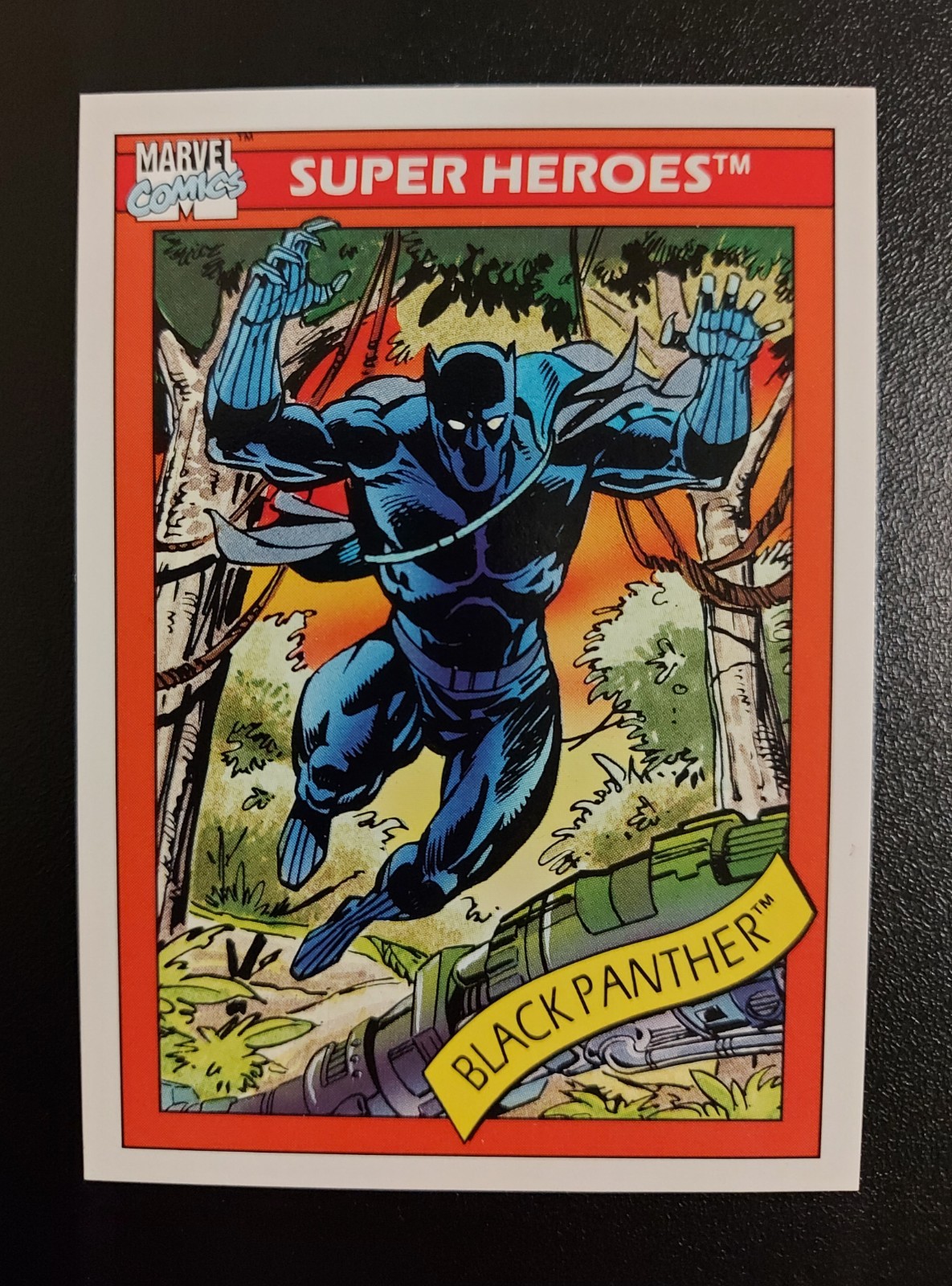 Impel 1990 Marvel Comics Super Heroes Black Panther # 20 Base Set Trading Card.