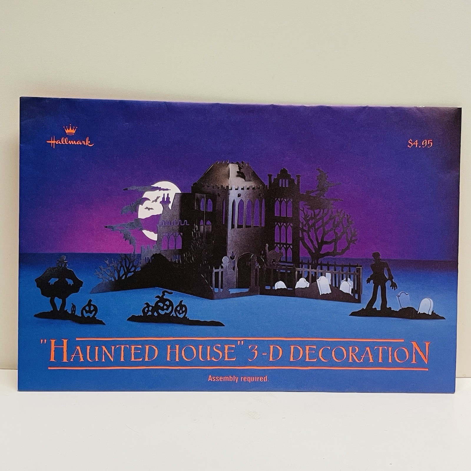 VTG 1992 Hallmark Halloween Boo Bazaar Haunted House 3D Decoration UNPUNCHED VTG 1992 Hallmark Halloween Boo Bazaar Haunted House 3D Decoration UNPUNCHED
