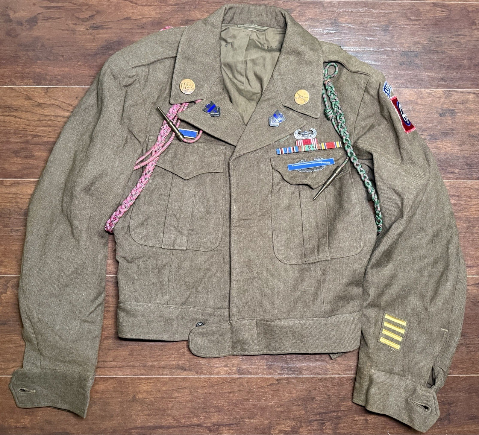 NAMED WWII 82nd Airborne 325th Glider Infantry Ike Jacket