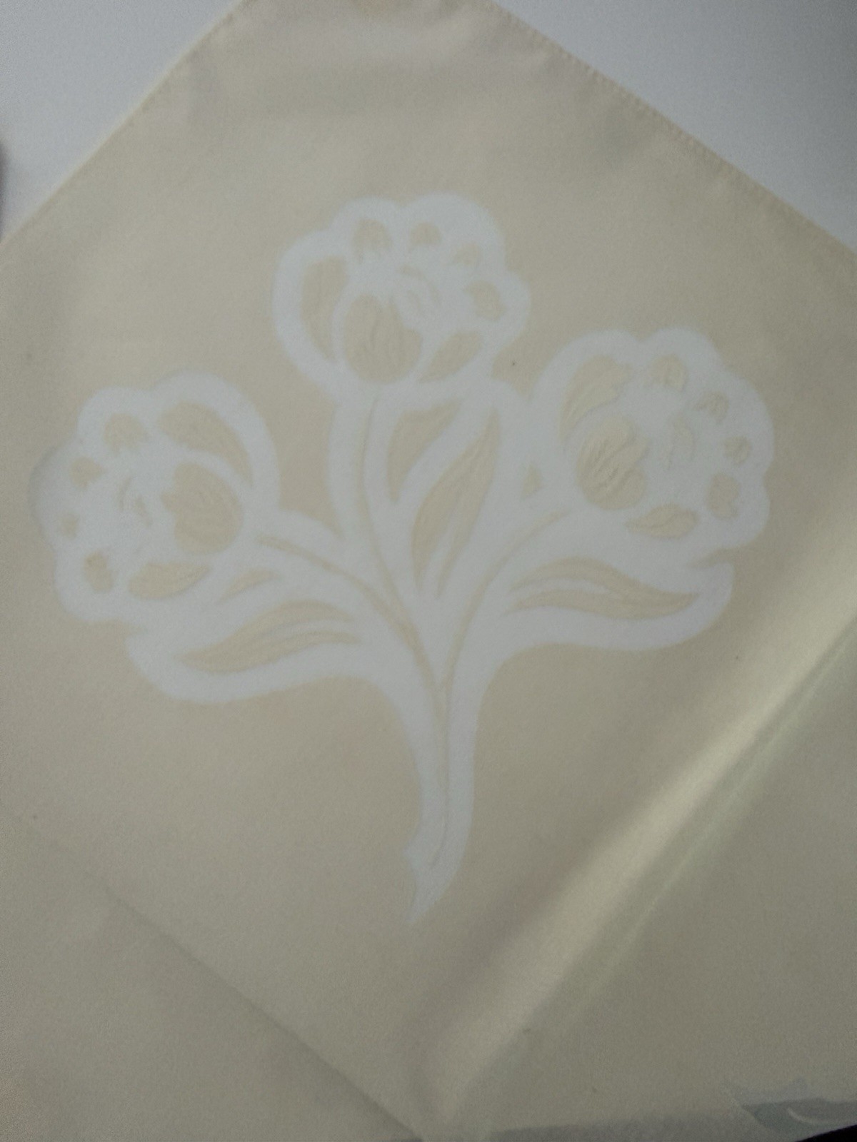 Vintage Davison’s Ivory 19x19 Table Napkins Floral Linen Mid Century NOS Lot 6 Vintage Davison’s Ivory 19x19 Table Napkins Floral Linen Mid Century NOS Lot 6