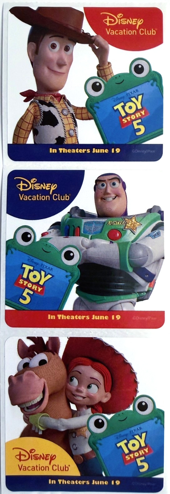 Toy Story 5 Sticker Woody Jessie Buzz Lightyear Lily Disney World Vacation Club