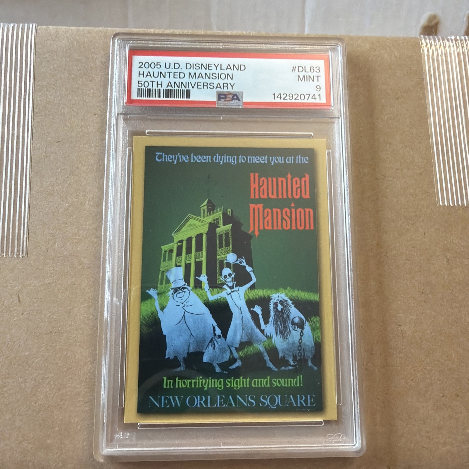 2005 Upper Deck Disneyland 50th Haunted Mansion Poster DL63 | PSA 9 - Mint