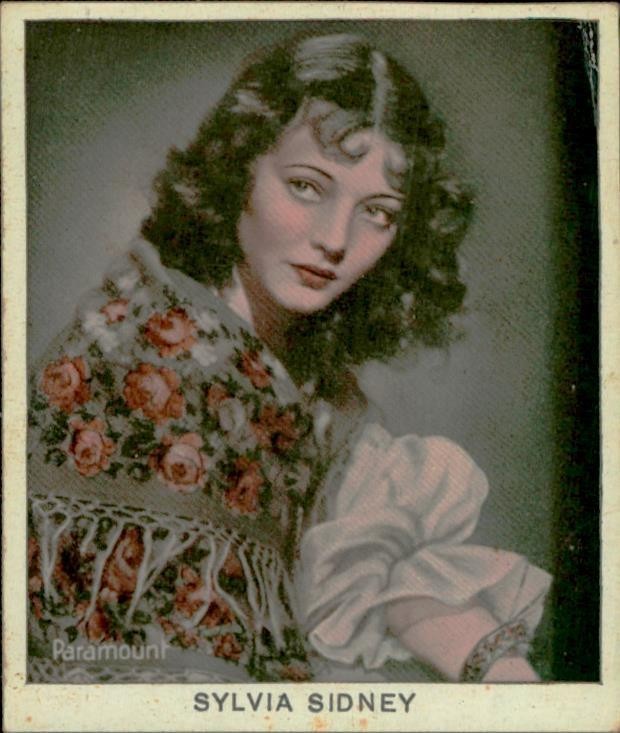 1930s Haus Bergmann Film Stars #137 SYLVIA SIDNEY Tobacco Cigarette Movie Card