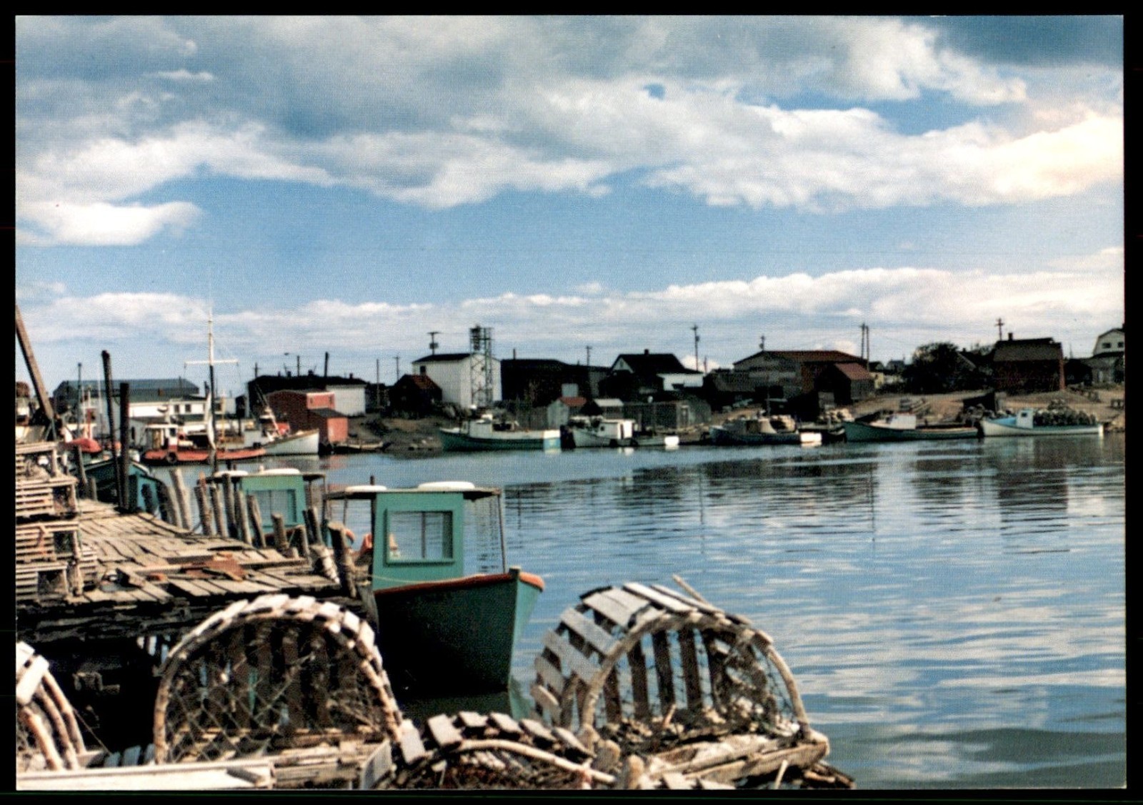Glace Bay Harbour Cape Breton Nova Scotia Canada Fishing Boats Trap UNP Postcard