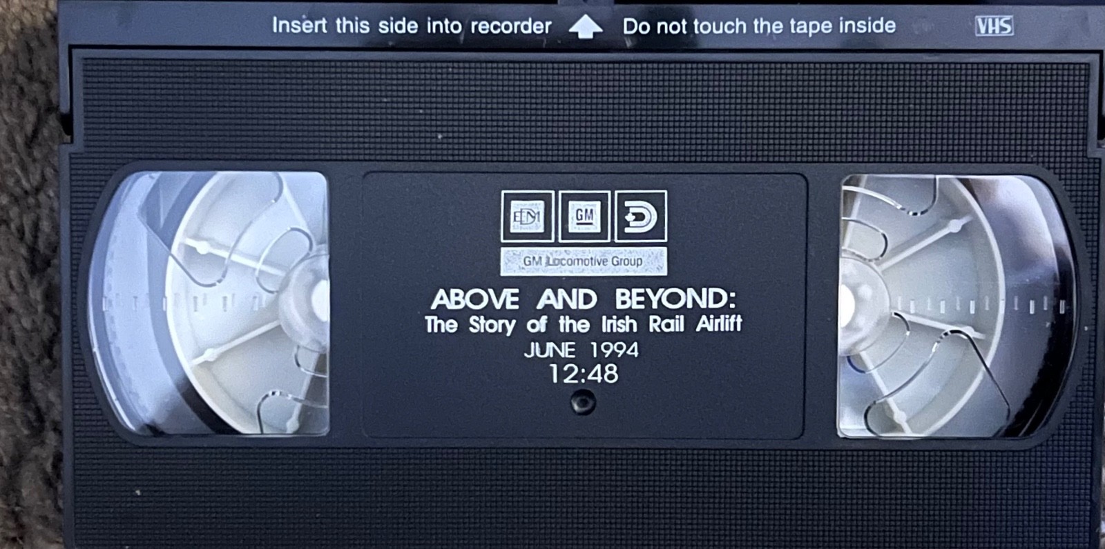 RARE EMD VHS Tape Irish Rail EMD JT42HCW Locomotive Airlift June 1994