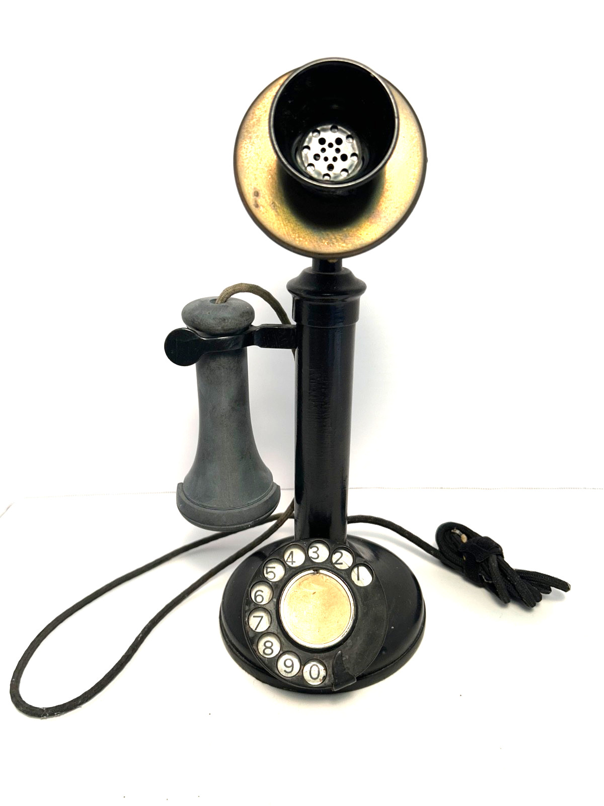 VINTAGE BRITISH 1930\'s ERICSSON BEESTON NOTTS CANDLESTICK ROTARY TELEPHONE