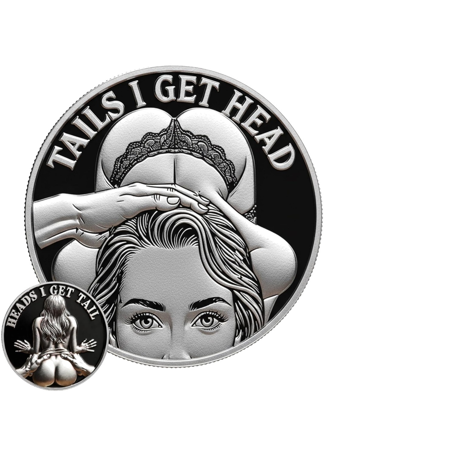 Humorous Double-Sided Coin Toss Gift for Couples & Sex Positions Decision Token Humorous Double-Sided Coin Toss Gift for Couples & Sex Positions Decision Token
