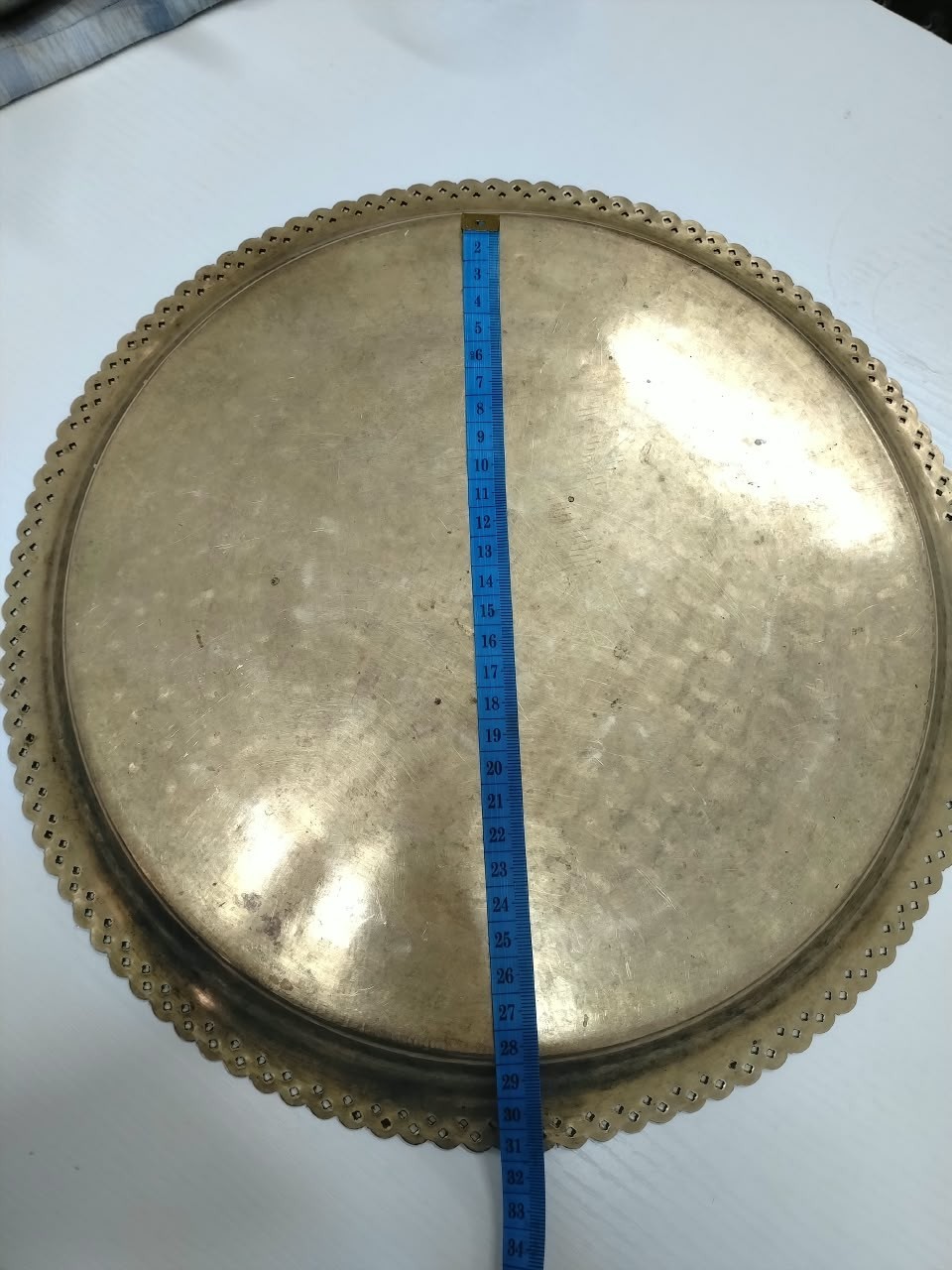 Vintage Hand-Engraved Brass Tray, Ornate Floral Motif Decorative Round Platter Vintage Hand-Engraved Brass Tray, Ornate Floral Motif Decorative Round Platter