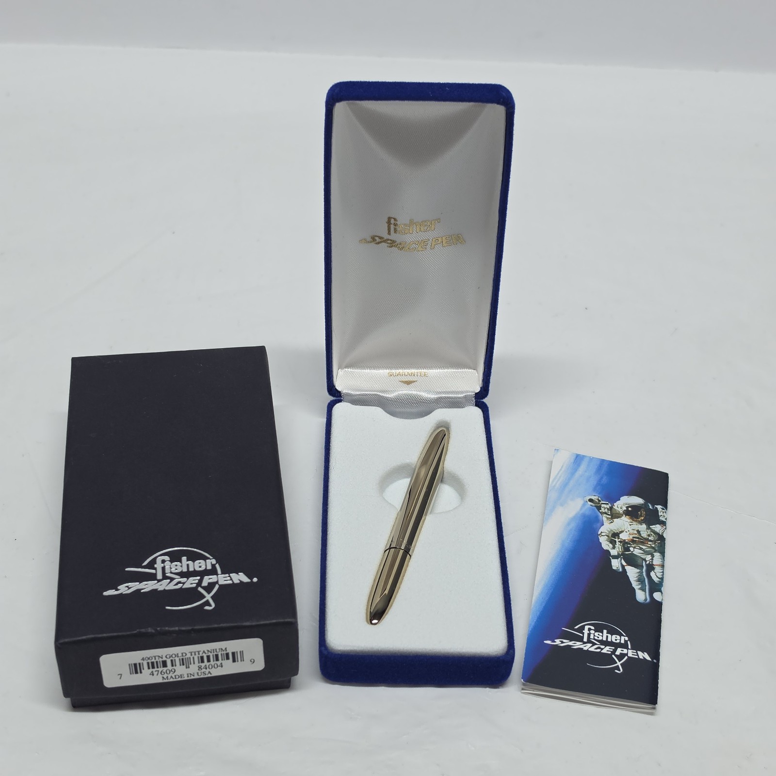 FISHER GOLD TITANIUM BULLET ASTRONAUT SPACE PEN #400TN NASA With BOX Made In USA
