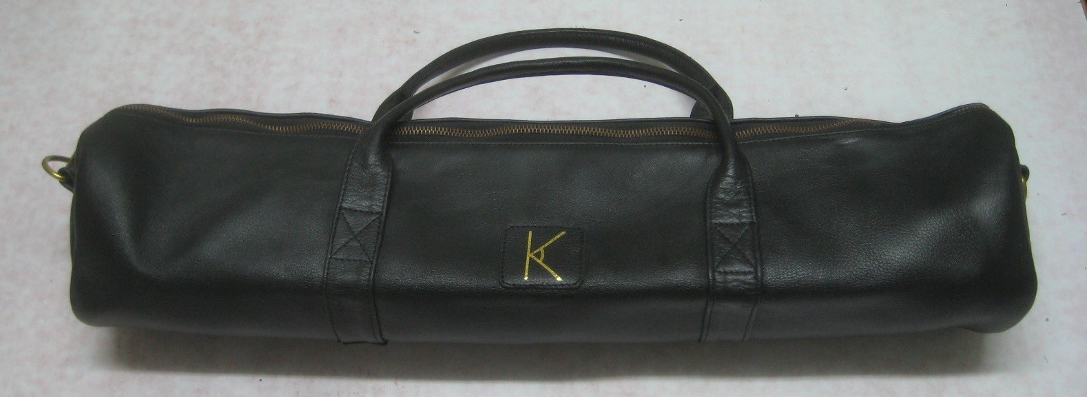 Jewish Slaughter Knives / Shechita Chalofim Leather  Traveling Case 58 x 12 cm.