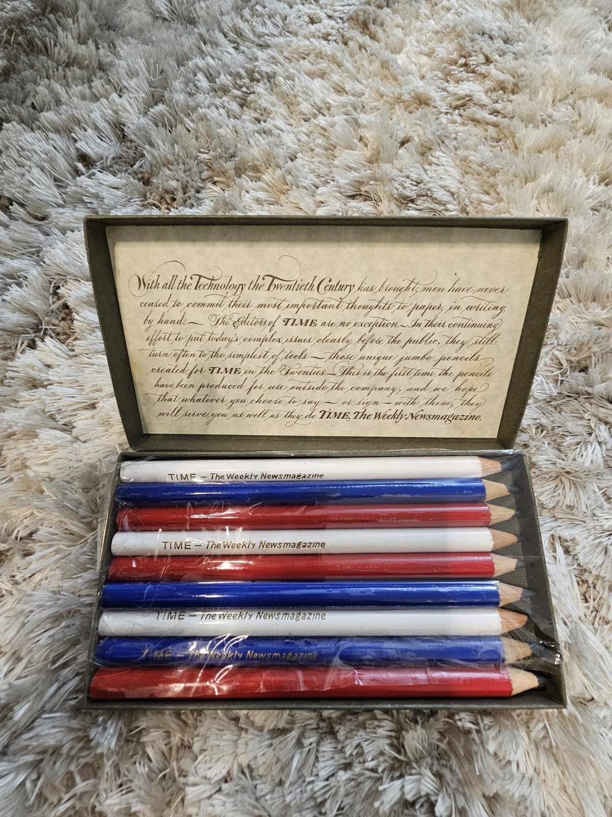 1970’s Time “The Weekly News Magazine” 9 Pencil  Collectors Box Set Complete New