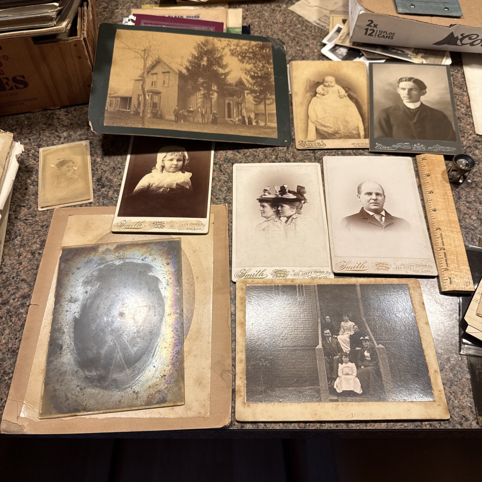 Antique Family Picture Lot Greene Watseka Illinois Glass negative Photo twins Antique Family Picture Lot Greene Watseka Illinois Glass negative Photo twins