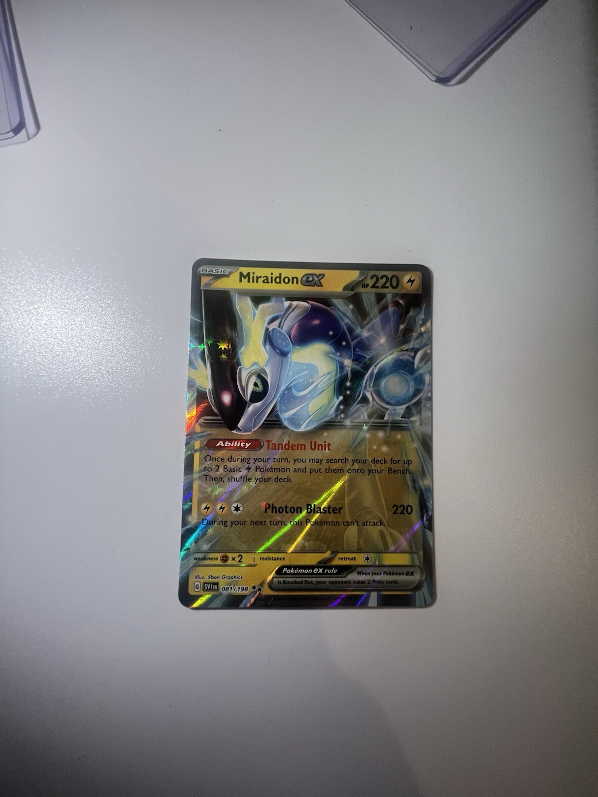 Miraidon EX (Double Rare) 081/198 - Pokemon TCG Scarlet & Violet - NM