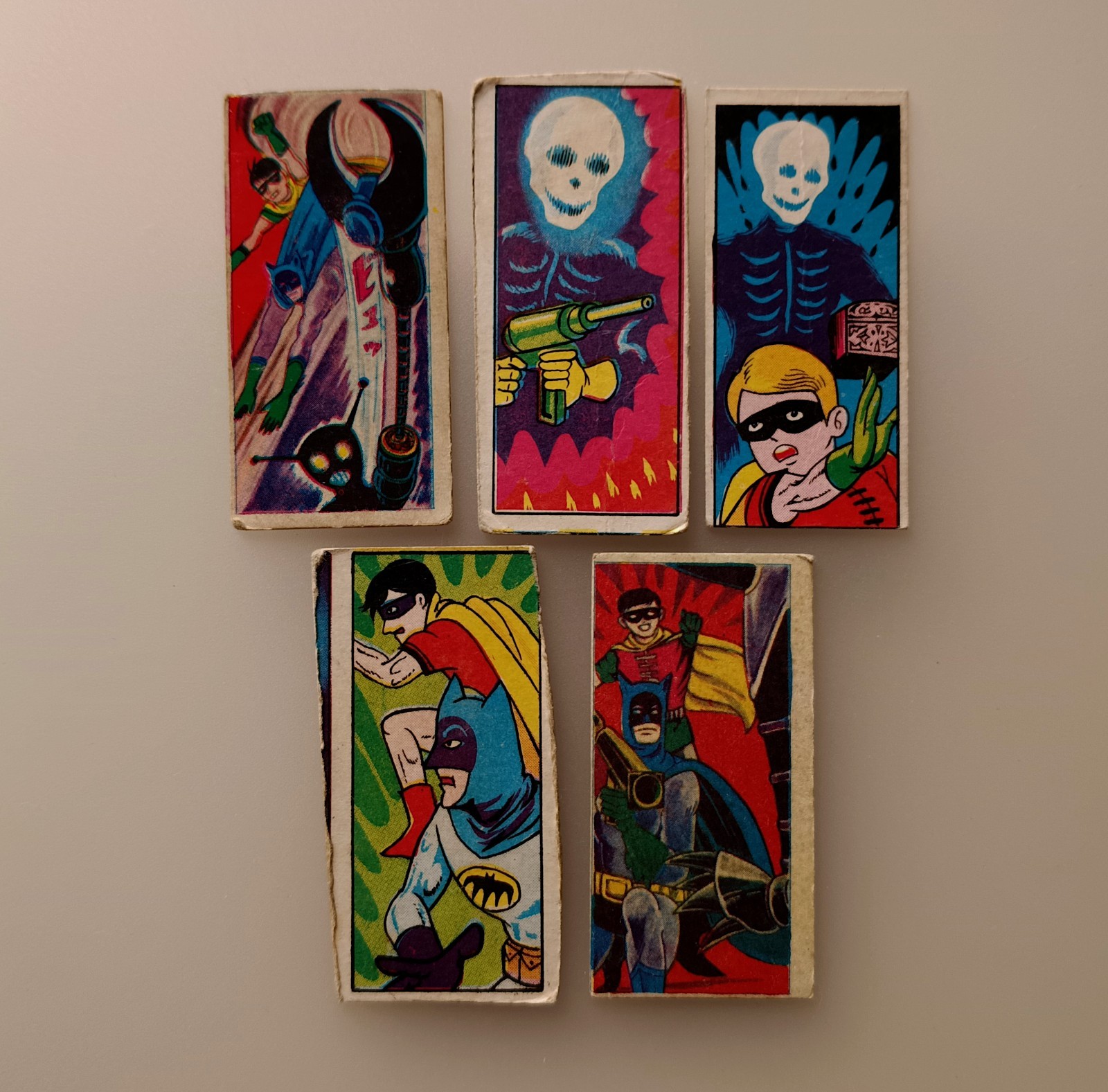 Batman Vintage Menko card 1960's Lot 5 cards  Japanese