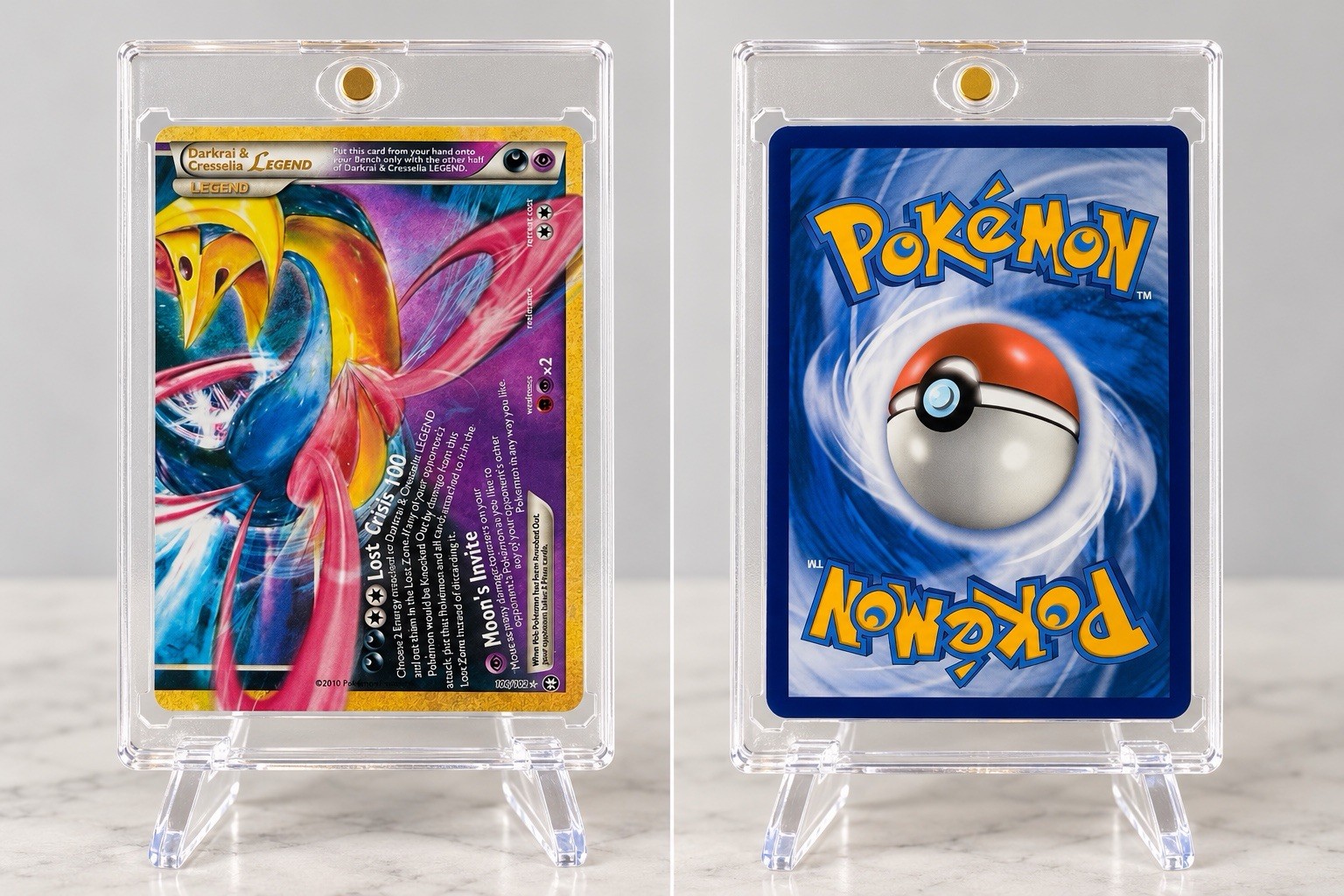 Pokemon Darkrai & Cresselia Legend Full Art Ultra Rare Holo Card 100/102 Pokemon Darkrai & Cresselia Legend Full Art Ultra Rare Holo Card 100/102