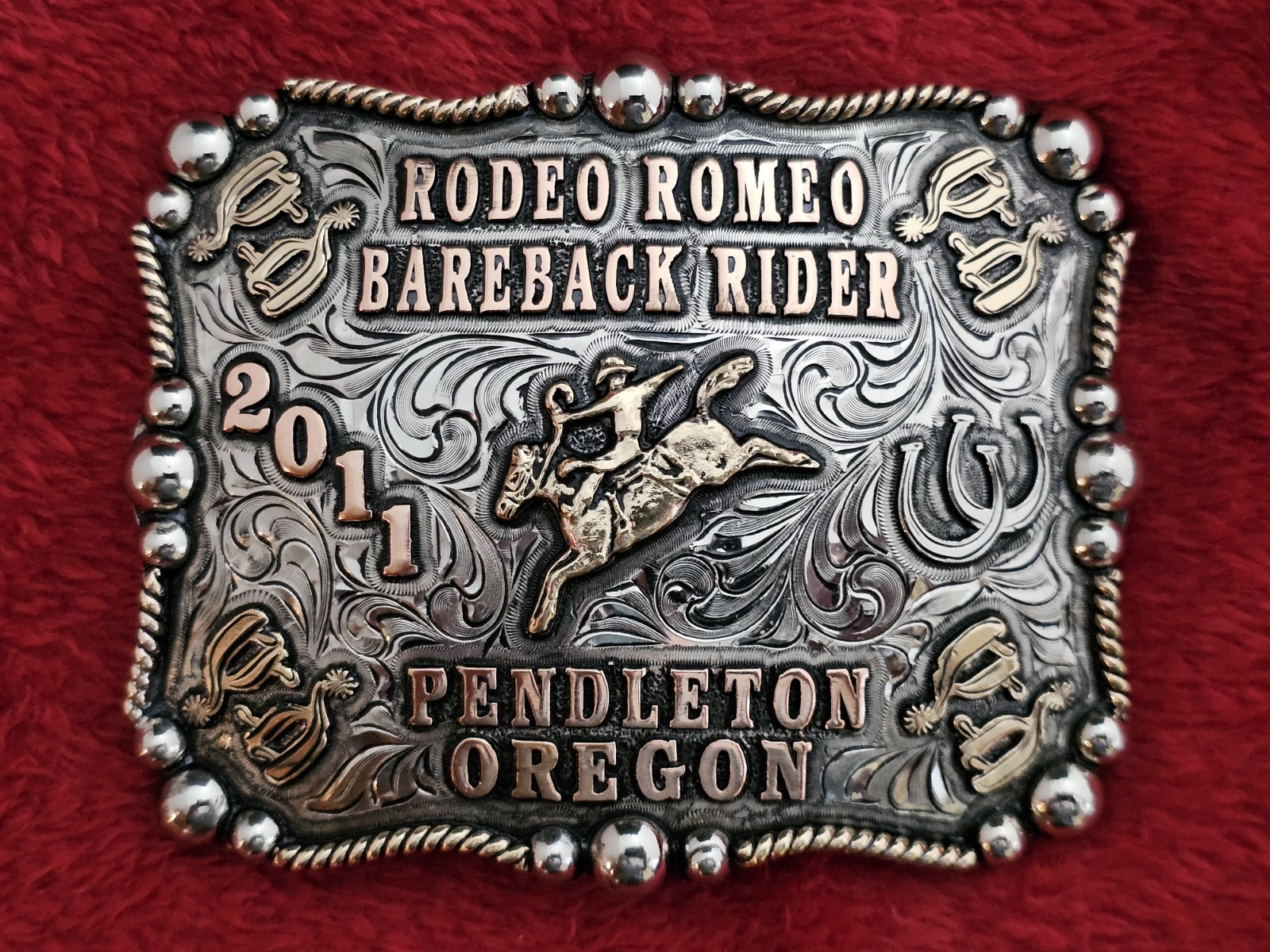 Rodeo Bareback Bronc Riding☆2011☆CHAMPION TROPHY BUCKLE☆Pendleton Oregon☆742